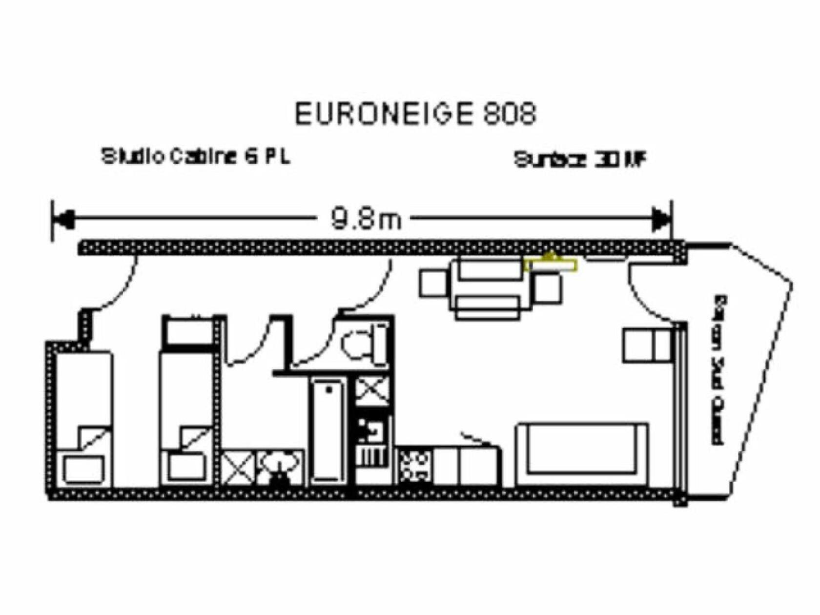 Résidence EURONEIGE - Studio pour 6 Personnes 974 Gourette Exterior foto